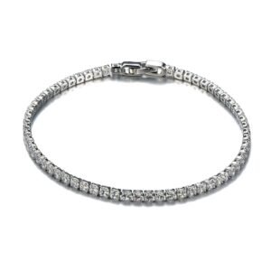 925 Sterling Silver Tennis Bracelet Paved With Zircon Diamond for Women