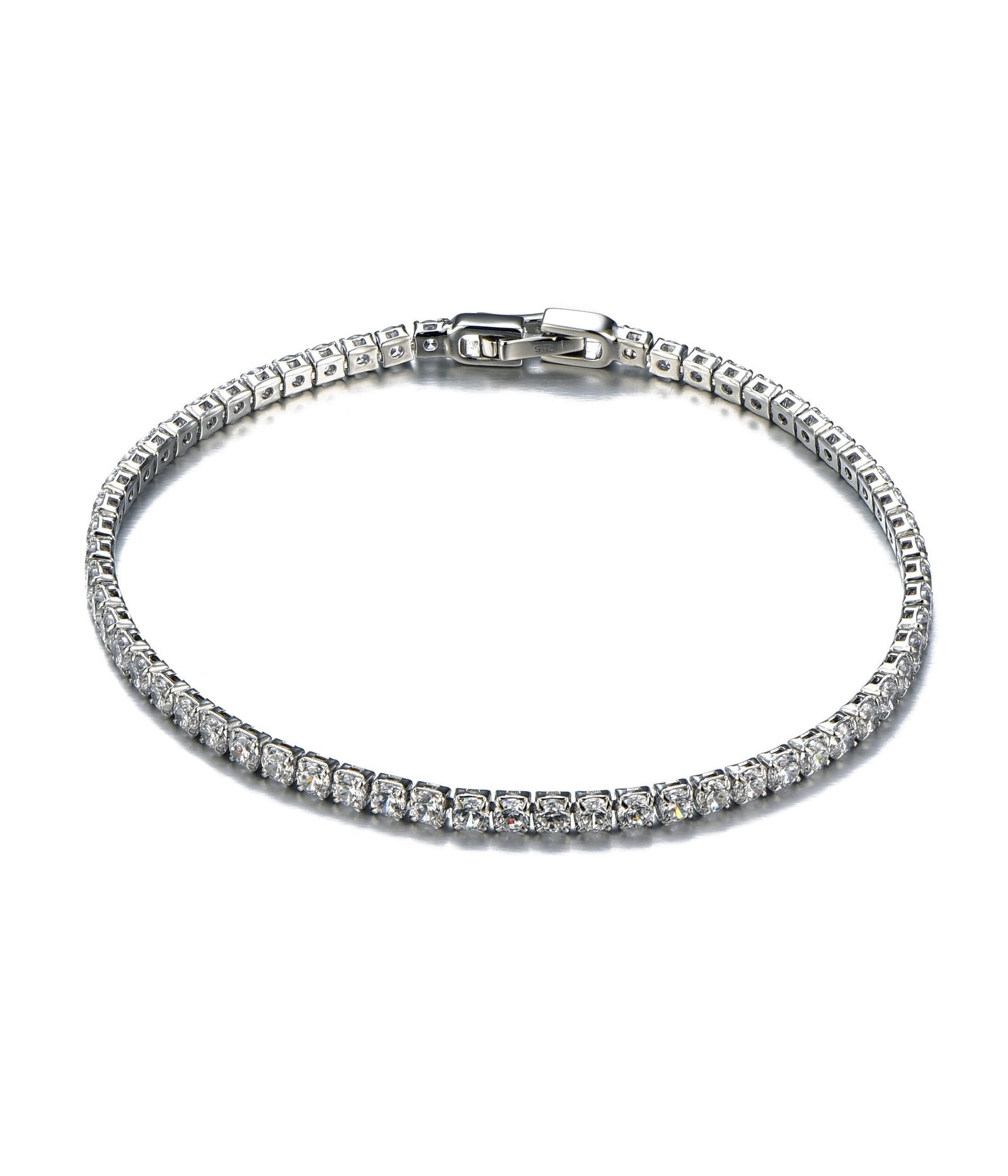 925 Sterling Silver Tennis Bracelet Paved With Zircon Diamond for Women