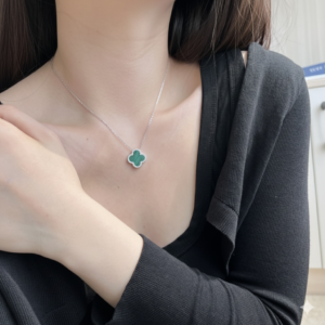 Sterling Silver Four-Leaf Clover Necklace - View 4