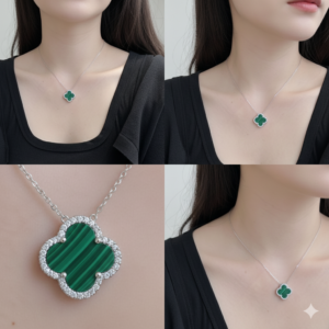 Sterling Silver Four-Leaf Clover Necklace - View 3