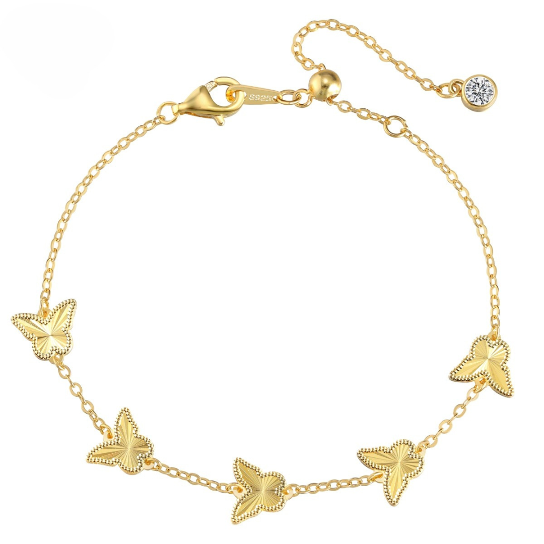 Grace in Gold – The 18K Gold-Plated Butterfly Essence Bracelet